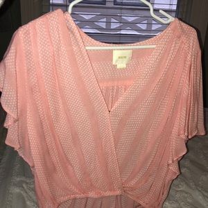 Free People pink flowy top